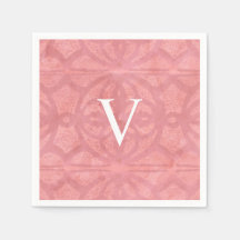 Aquarela Rosa Monogramada