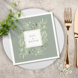 Guardanapo De Papel Aquarela Verde Salga Verde