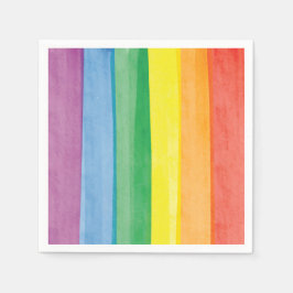 Guardanapo De Papel Aquarelas Arco-íris Orgulho