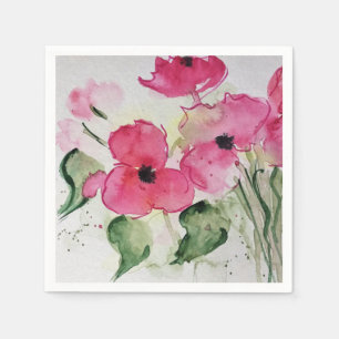 Guardanapo De Papel Aquarell rosa Blumen