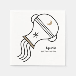Guardanapo De Papel Aquarius, o portador de água, personalizou o favor