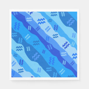 Guardanapo De Papel Aquarius Zodiac Stripes