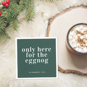 Guardanapo De Papel Aqui Pelo Eggnog Natal Personalizado
