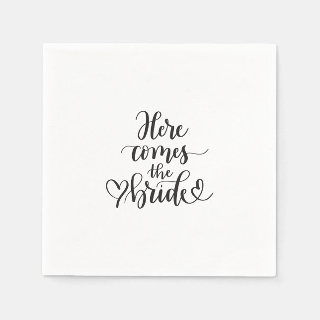 GUARDANAPO DE PAPEL AQUI VEM O BRIDE NAPKIN (Frente)