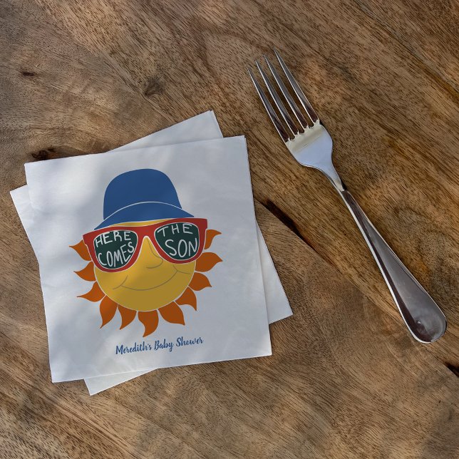 Guardanapo De Papel Aqui vem o Chá do Filho Menino (Criador carregado)