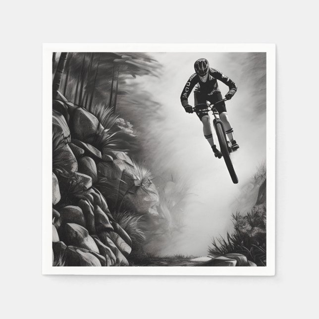 Guardanapo De Papel Ar de Captura - Esquema do Lápis Digital de Bike d (Frente)