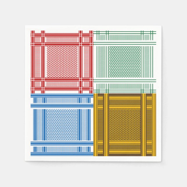 Guardanapo De Papel Árabe Shemagh Escarpada Papel Napkins (Frente)