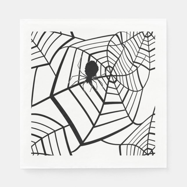 Guardanapo De Papel Aranha - Halloween - Papel Napkin (Frente)