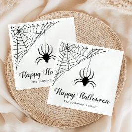 Guardanapo De Papel Aranha Negra Cuja Feliz Halloween Napkins
