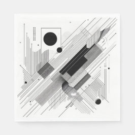 Guardanapo De Papel Architectural Line Matrix