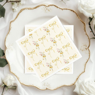 Guardanapo De Papel Arco Amarelo de Flores Silvestres de Verão Baby sh