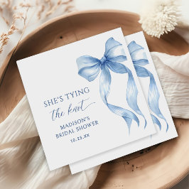 Guardanapo De Papel Arco Azul Dusty Ela é Chá de panela Casando