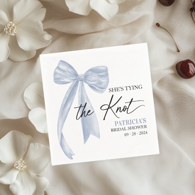 Guardanapo De Papel Arco Azul Dusty Ela é Chá de panela Casando (Criador carregado)