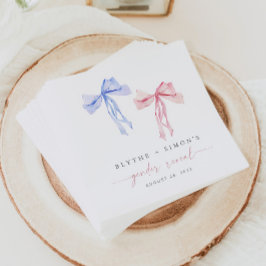 Guardanapo De Papel Arco azul rosa Papel Revelador de Gênero Napkins C