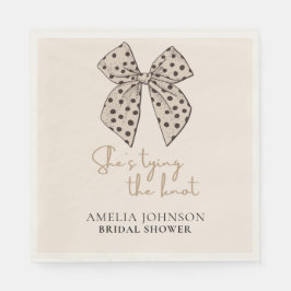 Guardanapo De Papel Arco bege Ela é Chá de panela Casando