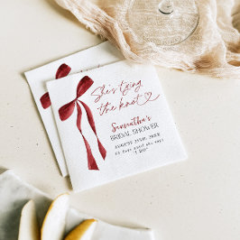 Guardanapo De Papel Arco Burgundy Ela é Chá de panela Casando