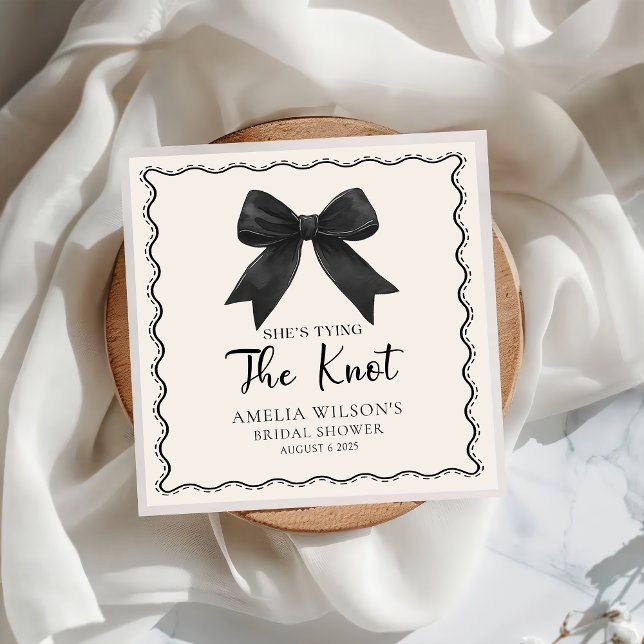 Guardanapo De Papel Arco Coquette Ela Está Casando Chá de Noiva (Criador carregado)