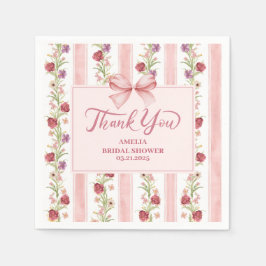 Guardanapo De Papel Arco cor-de-rosa floral Vintage