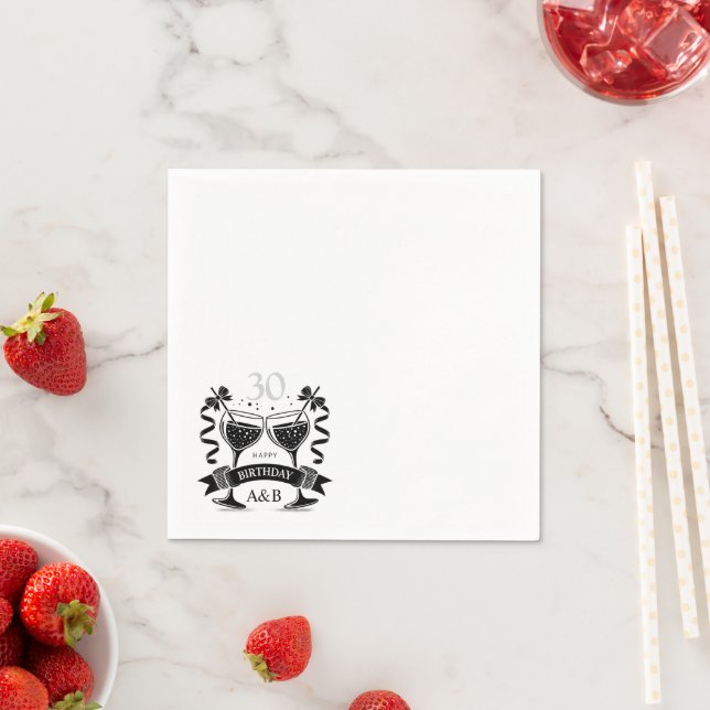 Guardanapo De Papel Arco de aniversário do Champagne (Insitu)