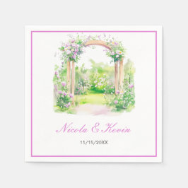 Guardanapo De Papel Arco de Casamento Floral de Primavera