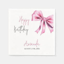 Guardanapo De Papel Arco de coquete rosa elegante Doce 16 Aniversário
