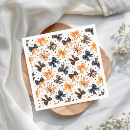 Guardanapo De Papel Arco de Coquetes Laranja Negro Halloween