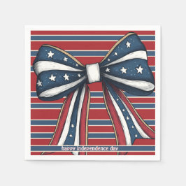 Guardanapo De Papel Arco de Coquetes Patriótico com Estrelas e Stripes