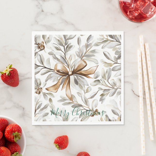 Guardanapo De Papel Arco de Creme de Biscoito de Gengibre Natal (Insitu)