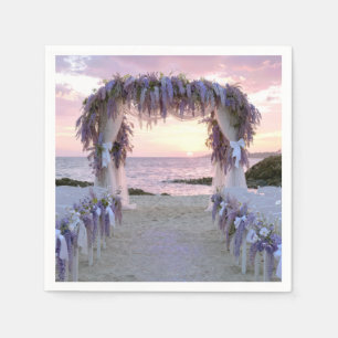 Guardanapo De Papel Arco de Noiva de Wisteria na Praia