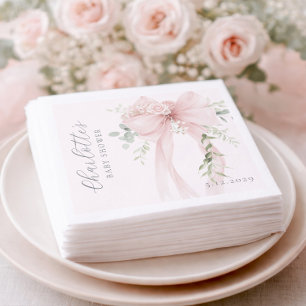 Guardanapo De Papel Arco de Verde Coquette Bebê em flor Bebê Churrasco