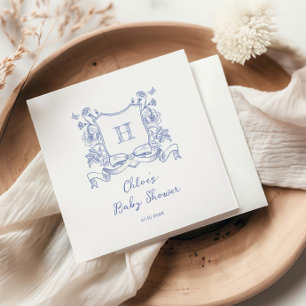 Guardanapo De Papel Arco Floral de Crest Russo Chinoiserie