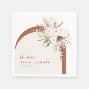 Guardanapo De Papel Arco Floral de Terracota Boho
