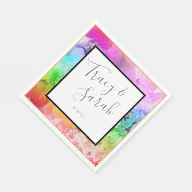 Guardanapo De Papel Arco-íris Álcool Cinta d'Água (Quina)