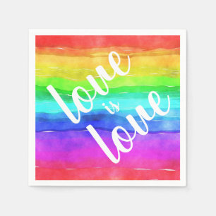 Guardanapo De Papel Arco-Íris Colorido Amor é Orgulho gay