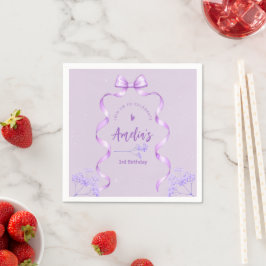 Guardanapo De Papel Arco Íris Roxo de Aniversário Qualquer Idade