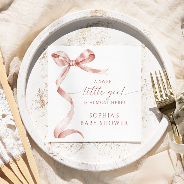 Guardanapo De Papel Arco Mocha, doce Chá de fraldas de garotinha (Criador carregado)