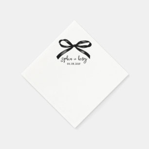 Guardanapo De Papel Arco preto Desenhado à Mão Simples Cocktail Nata