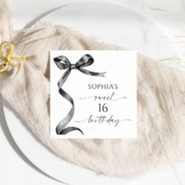 Guardanapo De Papel Arco preto doce 16 Festa de aniversário