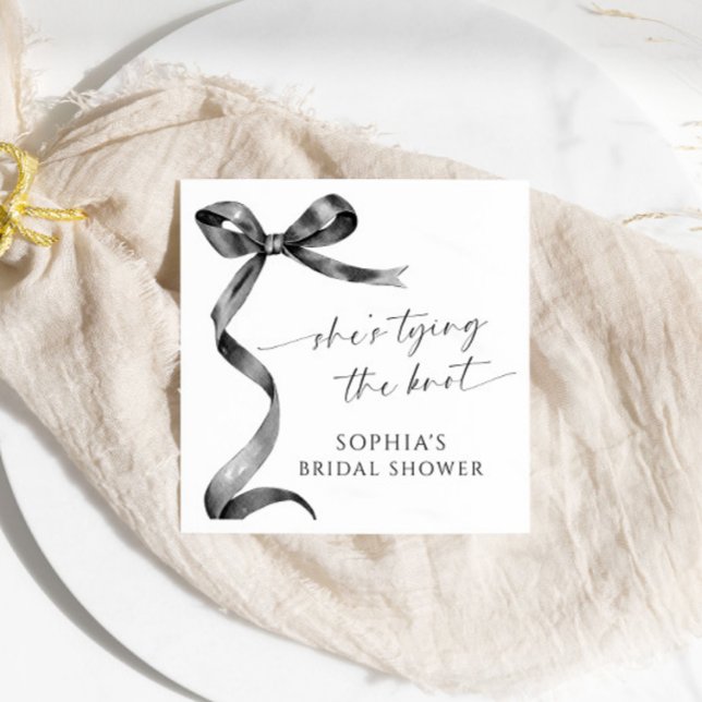 Guardanapo De Papel Arco Preto, ela é Chá de panela de Casando (Criador carregado)