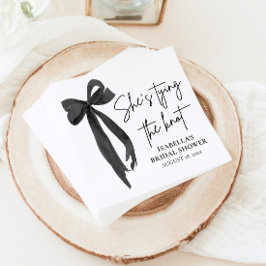 Guardanapo De Papel Arco Preto, ela é Chá de panela de Casando