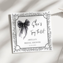 Guardanapo De Papel Arco Preto Ela Está Casando Chá de Noiva