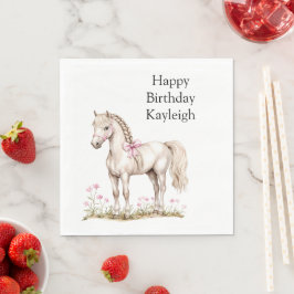 Guardanapo De Papel Arco Rosa Branco Aniversário Floral