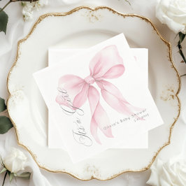 Guardanapo De Papel Arco rosa É um Chá de fraldas feminino