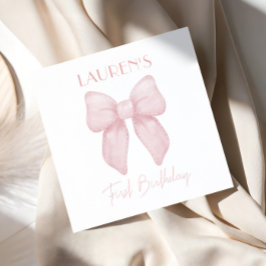 Guardanapo De Papel Arco Rosa Elegante Primeiro Aniversário
