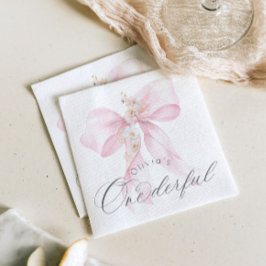 Guardanapo De Papel Arco Rosa primeiro aniversario Maravilhoso