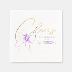 Guardanapo De Papel Arco-Roxo Parabéns Para O Futuro Casamento Da Sra.