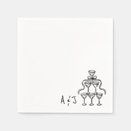 Guardanapo De Papel Arco Whimsical Torre Cocktail Casamento Napkins