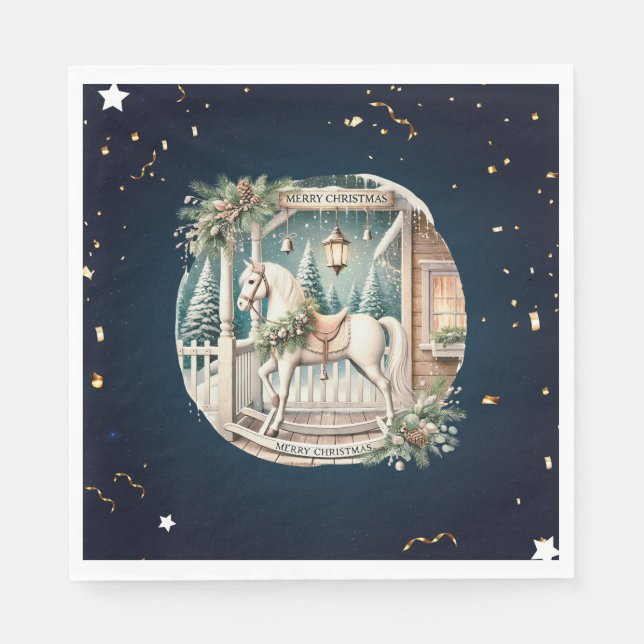 Guardanapo De Papel Área exclusiva de natais vintages (Frente)