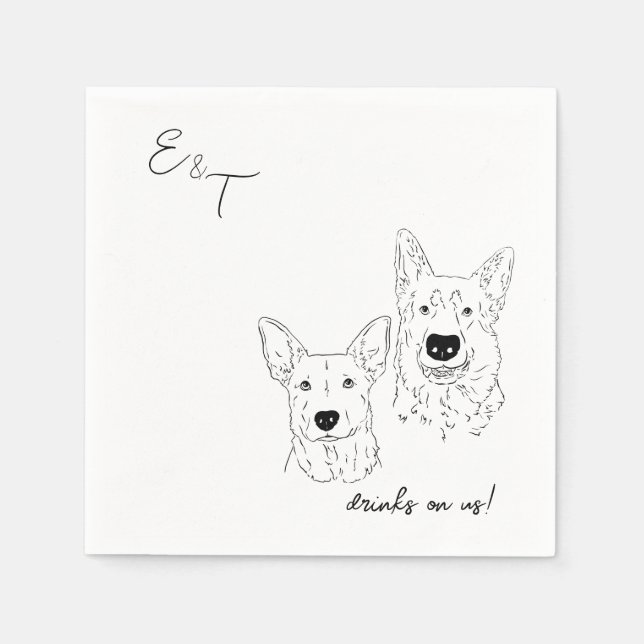 Guardanapo De Papel Ariel Wedding Cocktail Napkins (Frente)