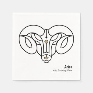 Guardanapo De Papel Aries the ram personalized trinket